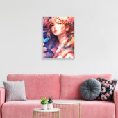 Anime Prinses Canvas Afdruk (Insitu (Woonkamer))