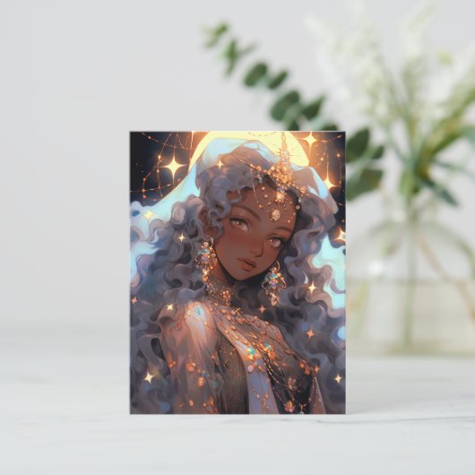 Anime Prinses Fantasy Kunst Briefkaart (Staand voorkant)
