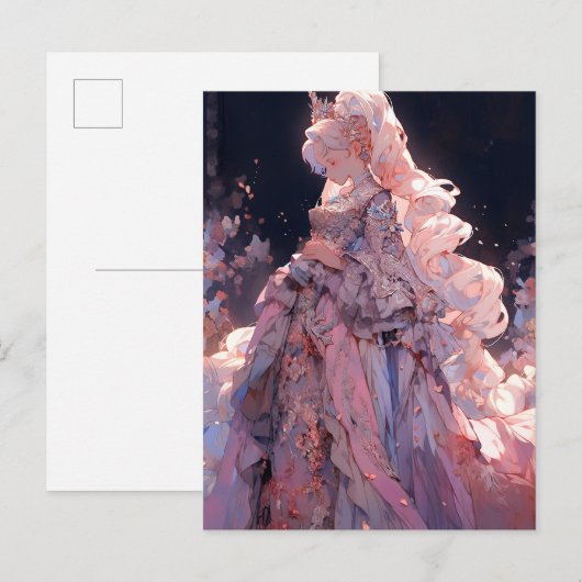 Anime Prinses Fantasy Kunst Briefkaart (Voorkant / Achterkant)