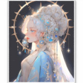 Anime Prinses Fantasy Kunst Sticker (Voorkant)