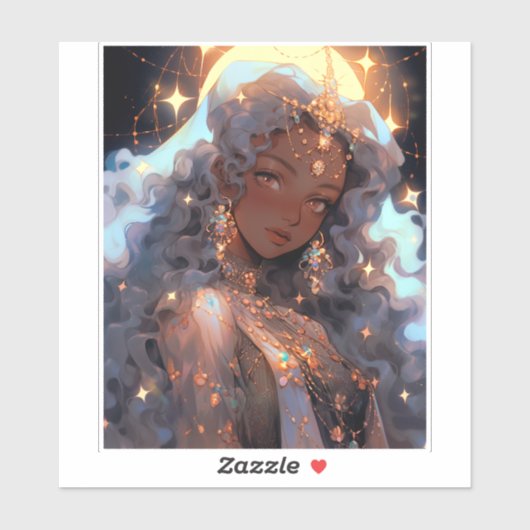 Anime Prinses Fantasy Kunst Sticker (Vel)