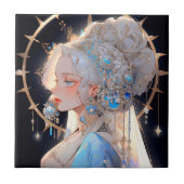 Anime Prinses Fantasy Kunst Tegeltje (Voorkant)