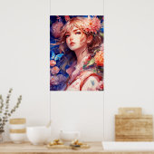 Anime Prinses Poster (Keuken)