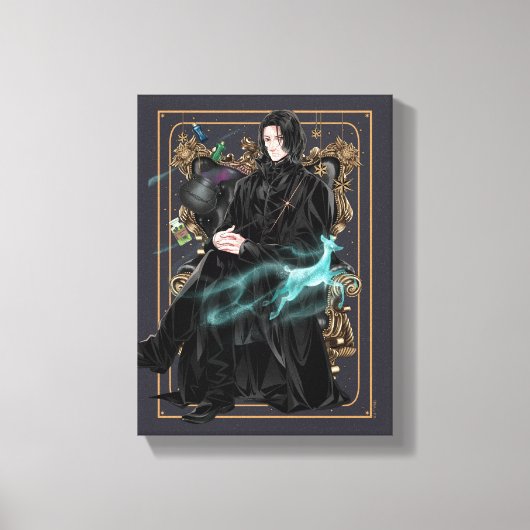 Anime Professor Severus Snape Zittend Canvas Afdruk (Voorkant)