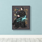 Anime Professor Severus Snape Zittend Canvas Afdruk (Insitu (Houten vloer))