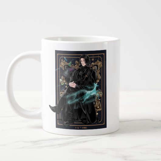 Anime Professor Severus Snape Zittend Grote Koffiekop (Links)