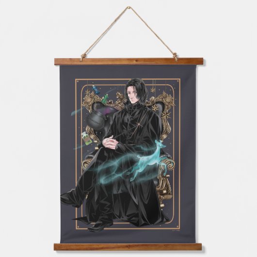 Anime Professor Severus Snape Zittend Hangend Wandkleed (Voorkant)