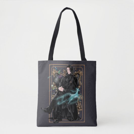 Anime Professor Severus Snape Zittend Tote Bag (Voorkant)