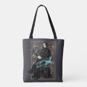 Anime Professor Severus Snape Zittend Tote Bag (Achterkant)