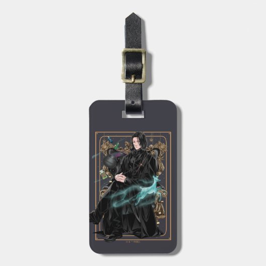 Anime Professor Severus Sneep gaat zitten Bagagelabel (Voorkant verticaal)