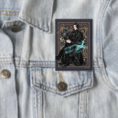 Anime Professor Severus Sneep gaat zitten Button (Insitu)