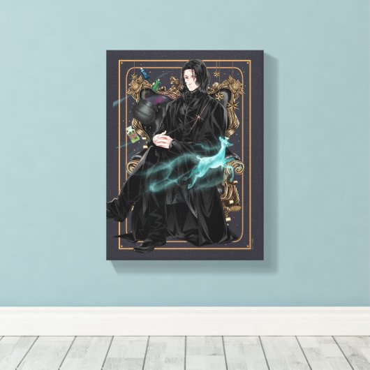 Anime Professor Severus Sneep gaat zitten Canvas Afdruk (Insitu (Houten vloer))