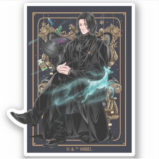 Anime Professor Severus Sneep gaat zitten Sticker (Voorkant)