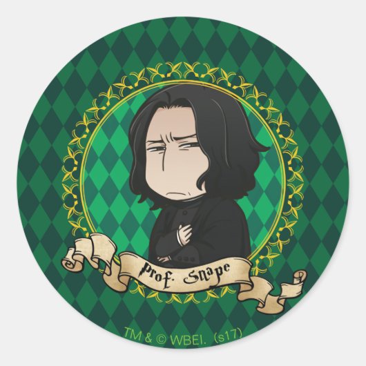 Anime Professor Snape Ronde Sticker (Voorkant)