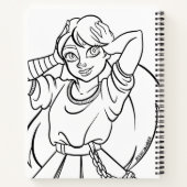 Anime Punk Tiener Kleurplaat School Onderwerp Notitieboek (Achterkant)