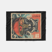 Anime Raccoon Ramen Japanese Funny Kawaii Gift Man Fleece Deken (Voorkant (Horizontaal))