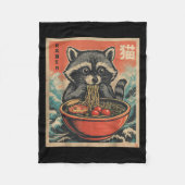 Anime Raccoon Ramen Japanese Funny Kawaii Gift Man Fleece Deken (Voorkant)