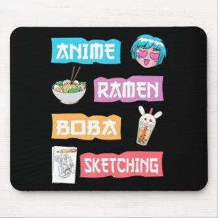 Anime Ramen Boba Sketching Kawaii Anime Lover Mer Muismat