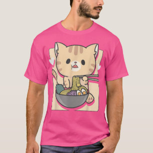 Anime Ramen Cat Otaku esthetics T-shirt