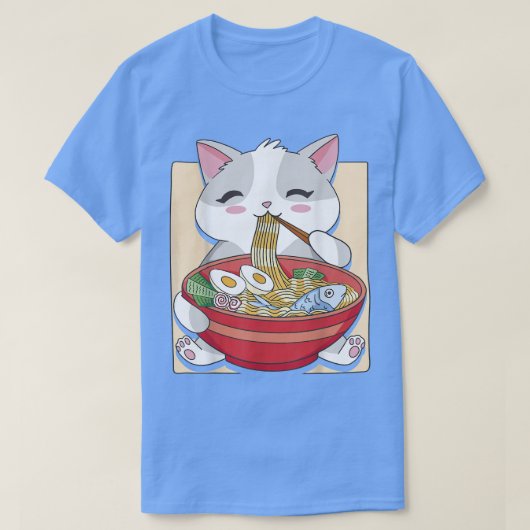 Anime Ramen Cat Otaku esthetics T-shirt (Design voorkant)