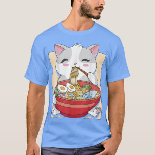 Anime Ramen Cat Otaku esthetics T-shirt