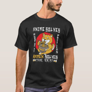 Anime Ramen Noodles Shiba Inu - Anime Solves Meest T-shirt