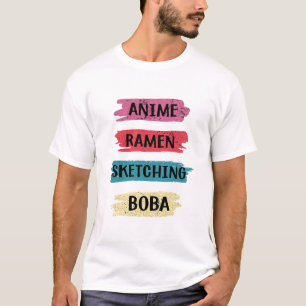 Anime Ramen Schetsen Boba T-shirt