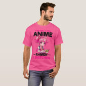 Anime Ramen Sketch Otaku Japan Manga T-shirt (Voorkant volledig)