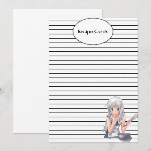Anime Recipe Kaarten (Voorkant / Achterkant)