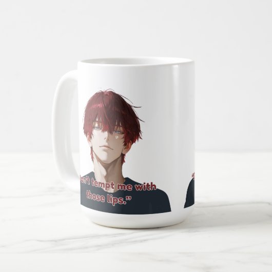 Anime Red Hair Guy Koffiemok (Voorkant links)