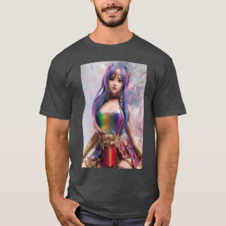Anime Regenboog vintage T-shirt