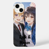 Anime Romantisch paar - Studenten Selfie Personali Case-Mate iPhone Case (Achterkant)
