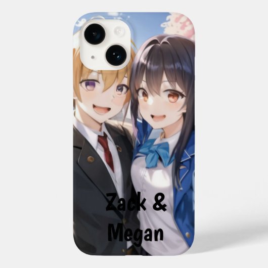 Anime Romantisch paar - Studenten Selfie Personali Case-Mate iPhone Case (Achterkant)