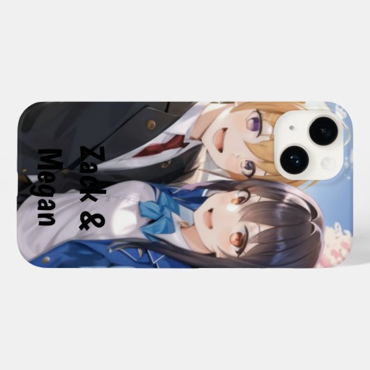 Anime Romantisch paar - Studenten Selfie Personali Case-Mate iPhone Case (Achterkant (horizontaal))