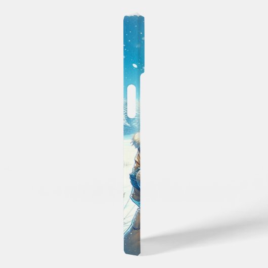 Anime romantisch winter paar op telefoon geval Case-Mate iPhone case (Achterkant / Rechts)