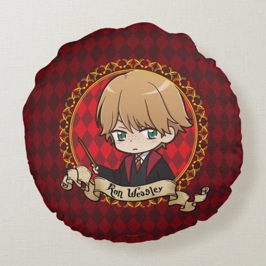 Anime Ron Weasley Rond Kussen (Achterkant)