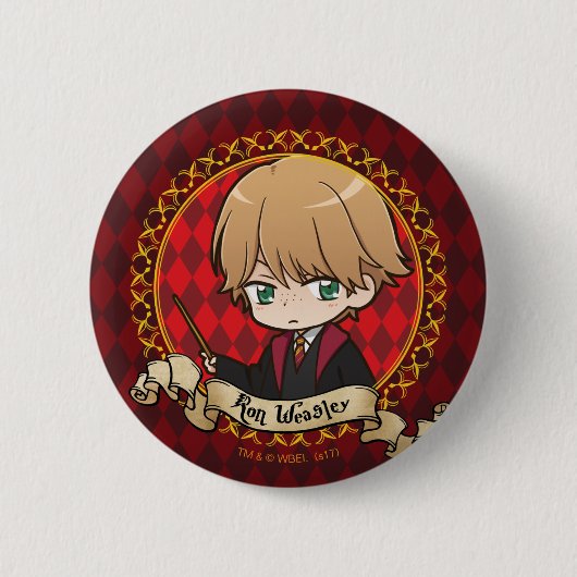 Anime Ron Weasley Ronde Button 5,7 Cm (Voorkant)