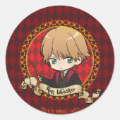 Anime Ron Weasley Ronde Sticker (Voorkant)