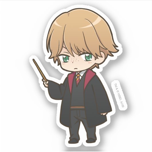 Anime Ron Weasley Sticker (Voorkant)
