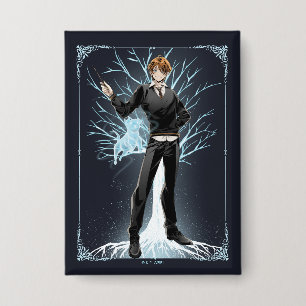 Anime Ron Weasley's Jack Russell Terrier Patronus Button