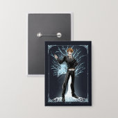 Anime Ron Weasley's Jack Russell Terrier Patronus Button (Voorkant / Achterkant)
