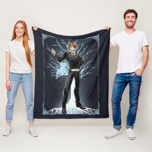 Anime Ron Weasley's Patronus terriër van Jack Russ Fleece Deken (In situ)