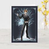 Anime Ron Wemel's Jack Russell Terrier Patronus Kaart (Gele Bloem)