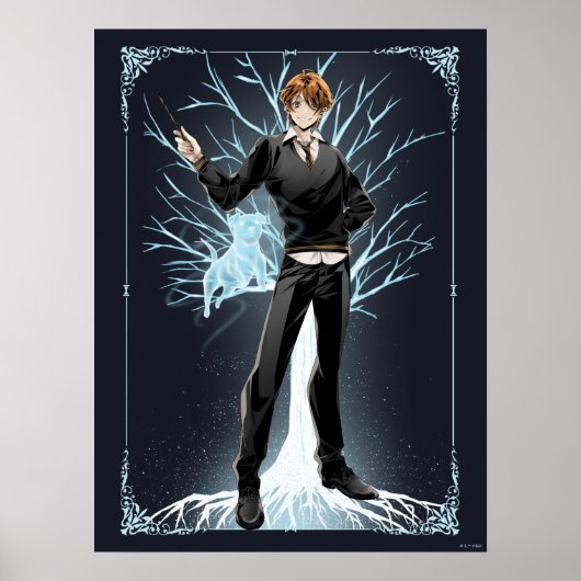 Anime Ron Wemel's Jack Russell Terrier Patronus Poster (Voorkant)