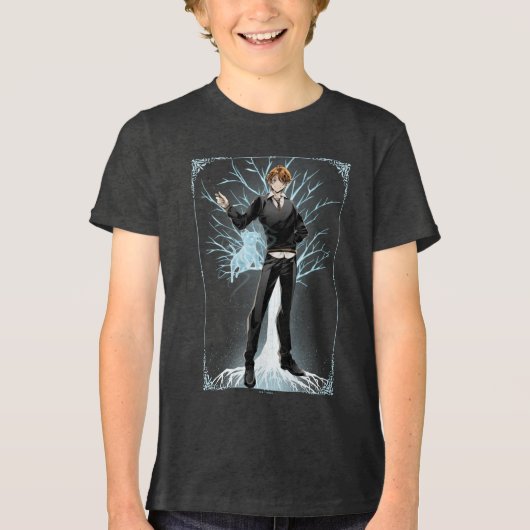 Anime Ron Wemel's Jack Russell Terrier Patronus Tri-Blend Shirt (Voorkant)
