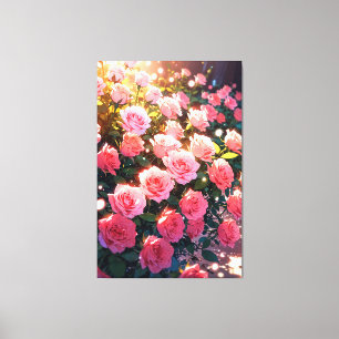 Anime rozen Uitgerekt Canvas Afdruk