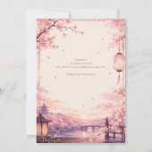 Anime Sakura Zonsondergang Trouwdromen Kaart (Achterkant)