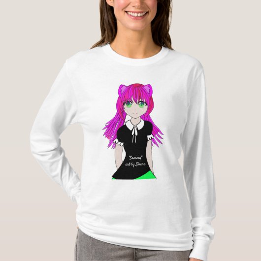 "Anime Sammy"-kunst van het Shirt "Sloane Long Hoe (Voorkant)
