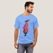 Anime Samurai Fiery Warrior  Japanse Anime T-shirt (Voorkant volledig)