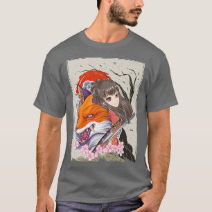Anime Samurai Fo Otaku Japans meisje T-shirt